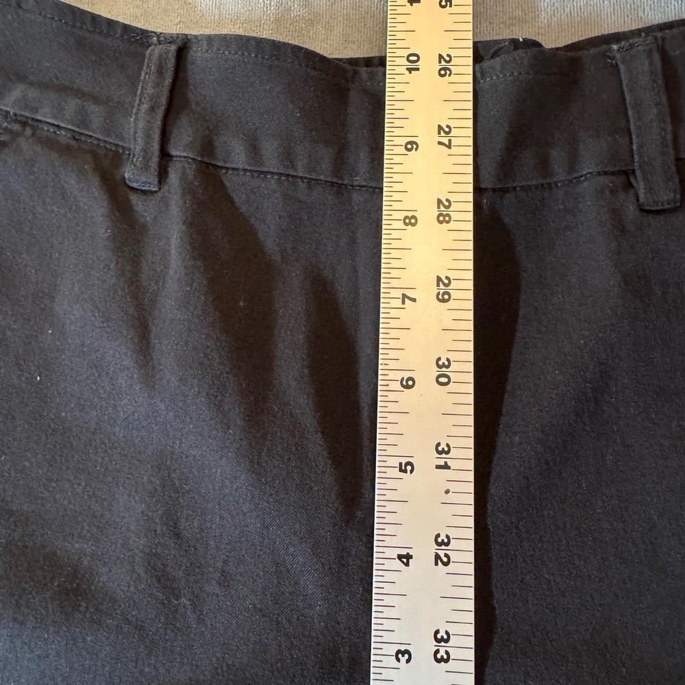 Boston Proper Womens Chino Shorts 6 Black Stretch Cotton Blend Preppy Classic - Picture 7 of 8